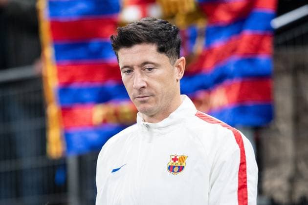 Champions League: FC Shakhtar Donetsk - FC Barcelona, Barca 07.11.2023 Robert Lewandowski (FC Barcelona, 9) bis zum Spielanfang Champions League: FC Shakhtar Donetsk - FC Barcelona, Volksparkstadion, Hamburg, 07.11.2023 Copyright: xBEAUTIFULxSPORTS Buriakovx