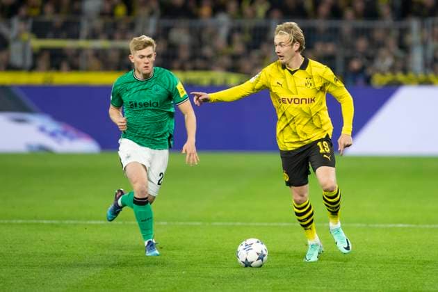 UEFA Champions League, Borussia Dortmund - Newcastle United, 7.11.2023 Julian Brandt (Borussia Dortmund, 19). UEFA Champions League, Borussia Dortmund - Newcastle United, Vorrunde 4. Spieltag, am 7.11.2023, Signal Iduna Park, Dortmund UEFA regulations prohibit any use of photographs as image sequences and or quasi-video Copyright: xBEAUTIFULxSPORTS Meuselx
