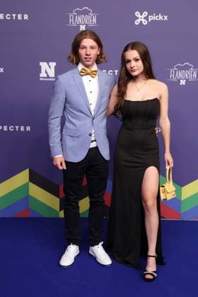 Thibaut Van Damme pictured at the blue carpet of the Flandrien award ceremony for the best Belgian cyclist of the 2023 cycling season, organized by newspaper Het Nieuwsblad , in Oostende, on Tuesday 07 November 2023. KURTxDESPLENTER  x79475846x