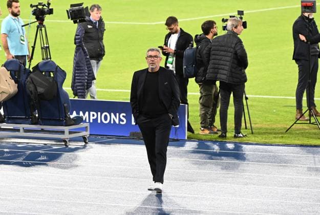 Fussball, Herren, Saison 2023 2024, Champions League (Gruppe C, 4. Spieltag), SSC Neapel - 1. FC Union Berlin, Stadionbegehung und Pressekonferenz des 1. FC Union im Stadio Diego Armando Maradona in Neapel am Tag vor dem Spiel, Trainer Urs Fischer (1. FC Union), 07.11. 2023, Copyright: xMatthiasxKochx