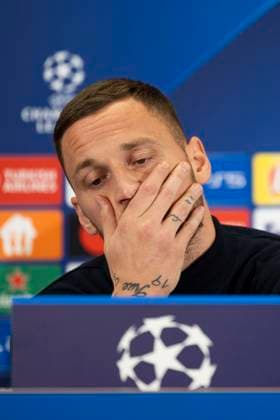 SOCCER - UEFA CL, RBS vs Inter, preview SALZBURG,AUSTRIA,07.NOV.23 - SOCCER - UEFA Champions League, group stage, Red Bull Salzburg vs FC Internazionale Milano, preview, press conference, PK, Pressekonferenz Inter. Image shows Marko Arnautovic (Inter). GEPAxpictures xGintarexKarpaviciute