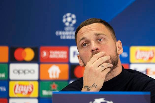 SOCCER - UEFA CL, RBS vs Inter, preview SALZBURG,AUSTRIA,07.NOV.23 - SOCCER - UEFA Champions League, group stage, Red Bull Salzburg vs FC Internazionale Milano, preview, press conference, PK, Pressekonferenz Inter. Image shows Marko Arnautovic (Inter). GEPAxpictures xGintarexKarpaviciute