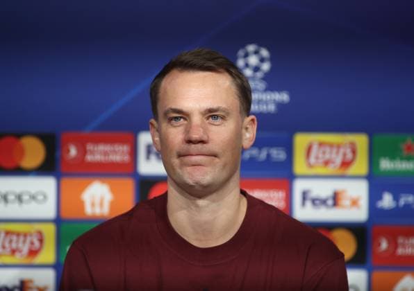 München, Deutschland 07. November 2023: Fussball, Herren, Saison 2023 2024, FC Bayern München, Internationale Pressekonferenz, Allianz Arena Manuel Neuer (FC Bayern München) Kopf, Portrait, Lippen pressen, Mimik, Gesichtsausdruck