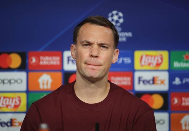 München, Deutschland 07. November 2023: Fussball, Herren, Saison 2023 2024, FC Bayern München, Internationale Pressekonferenz, Allianz Arena Manuel Neuer (FC Bayern München) Kopf, Portrait, nachdenkend, Lippen pressen, Gesichtsausdruck, Mimik
