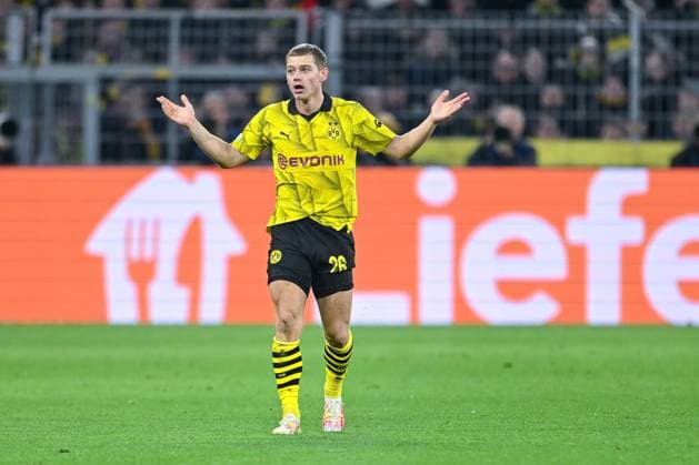 07.11.2023, Fussball, UCL, UEFA Champions League, Gruppenphase, 4. Spieltag, Saison 2023 2024, Borussia Dortmund - Newcastle United, Julian Ryerson (Borussia Dortmund) xRHR-FOTO TKx Copyright: TeresaxKroeger RHR-FOTOx RHR-FOTO TK