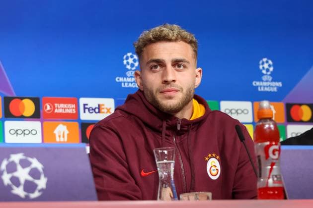 Baris Alper Yilmaz (Galatasaray Istanbul SK, 53) bei der Pressekonferenz, Galatasaray Istanbul SK, Internationale Pressekonferenz Champions League, Saison 23 24, 07.11.2023 , Galatasaray Istanbul SK, Internationale Pressekonferenz Champions League, Saison 23 24, 07.11.2023 Muenchen Copyright: xEibner-Pressefoto JennixMaulx EP_JML