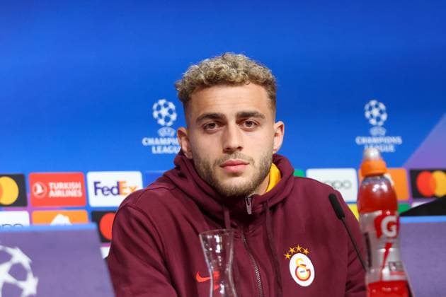 Baris Alper Yilmaz (Galatasaray Istanbul SK, 53) bei der Pressekonferenz, Galatasaray Istanbul SK, Internationale Pressekonferenz Champions League, Saison 23 24, 07.11.2023 , Galatasaray Istanbul SK, Internationale Pressekonferenz Champions League, Saison 23 24, 07.11.2023 Muenchen Copyright: xEibner-Pressefoto JennixMaulx EP_JML