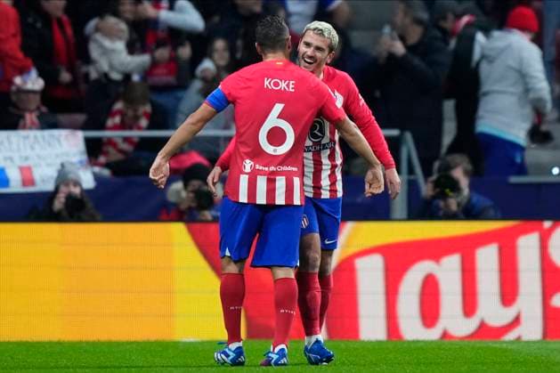 Antoine Griezmann goal during Atletico de Madrid vs Celtic FC on November 07, 2023 at Civitas Metropolitano Stadium in Madrid, Spain. Photo: Senis Cebolla ALFAQUI Madrid Civitas Metropolitano Stadium Spain Copyright: xSenisxCebollax xALFAQUIx
