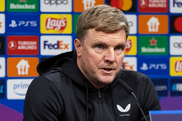 UEFA Champions League, Borussia Dortmund - Newcastle United, 7.11.2023 Eddie Howe (Newcastle United, Cheftrainer) bei der Pressekonferenz nach der Partie. UEFA Champions League, Borussia Dortmund - Newcastle United, Vorrunde 4. Spieltag, am 7.11.2023, Signal Iduna Park, Dortmund UEFA regulations prohibit any use of photographs as image sequences and or quasi-video Copyright: xBEAUTIFULxSPORTS Meuselx