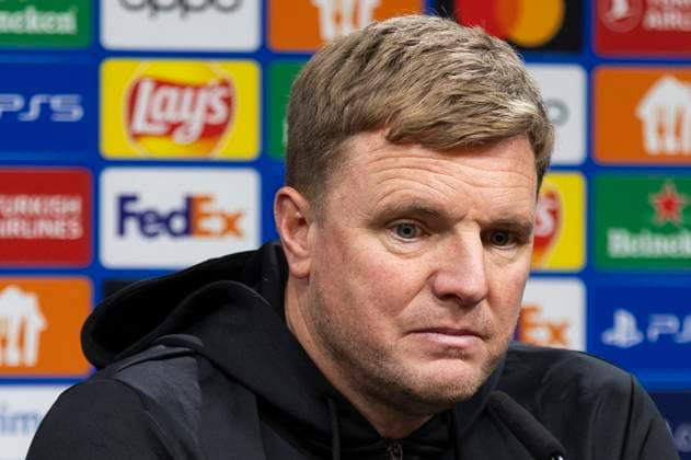 UEFA Champions League, Borussia Dortmund - Newcastle United, 7.11.2023 Eddie Howe (Newcastle United, Cheftrainer) bei der Pressekonferenz nach der Partie. UEFA Champions League, Borussia Dortmund - Newcastle United, Vorrunde 4. Spieltag, am 7.11.2023, Signal Iduna Park, Dortmund UEFA regulations prohibit any use of photographs as image sequences and or quasi-video Copyright: xBEAUTIFULxSPORTS Meuselx