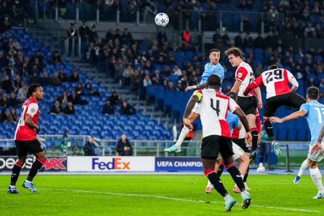 UEFA Champions League: S.S. Lazio v Feyenoord Rome - Mats Wieffer of Feyenoord during the 4th leg of the UEFA Champions League group stage between S.S. Lazio v Feyenoord at Stadio Olympico on 7 November 2023 in Rome, Italy. Copyright: xYannickxVerhoevenx
