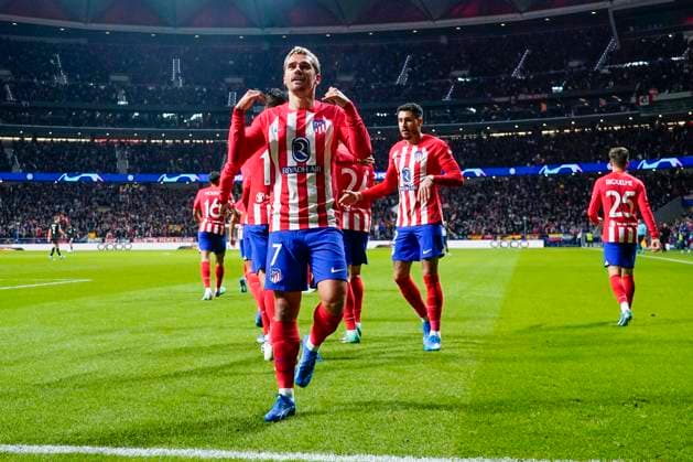 ESP: Atletico de Madrid v Celtic FC. UEFA Champions League match, Group E, date 4 Antoine Griezmann of Atletico de Madrid celebrates his goal with his teammates during the UEFA Champions League match, Group E, between Atletico de Madrid and Celtic FC played at Civitas Mertropolitano Stadium on November 7, 2023 in Madrid, Spain. kpng Copyright: xBaguxBlancox xPRESSINPHOTOx PS_231107_011