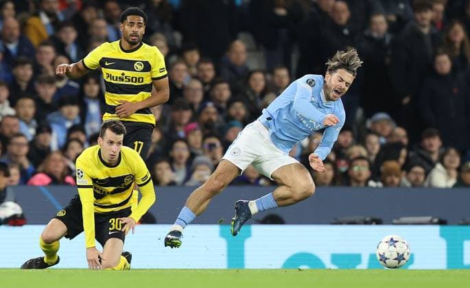 EDITORIAL USE ONLY No use with unauthorised audio, video, data, fixture lists, club league logos or live services. Online in-match use limited to 120 images, no video emulation. No use in betting, games or single club league player publications. Manchester City v Young Boys, UEFA Champions League, Group G, Football, Etihad Stadium, Manchester, UK - 07 Nov 2023 EDITORIAL USE ONLY No use with unauthorised audio, video, data, fixture lists, club league logos or live services. Online in-match use limited to 120 images, no video emulation. No use in betting, games or single club league player publications.  Copyright: xMagixHaroun Shutterstockx 14187068j