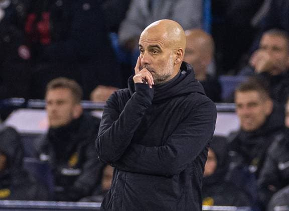Football - UEFA Champions League - Group G - Manchester City FC v BSC Young Boys MANCHESTER, ENGLAND - Tuesday, November 7, 2023: Manchester City s manager Josep Pep Guardiola during the UEFA Champions League Group G match between Manchester City FC and BSC Young Boys at the City of Manchester Stadium. (Photo by David Rawcliffe Propaganda) MANCHESTER City of Manchester Stadium GREATER MANCHESTER ENGLAND  Copyright: xDavidxRawcliffex P2023-11-07-Man_City_Young_Boys-54