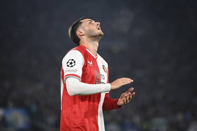 ROME, 07-11-2022, Stadio Olimpico, UEFA Champions League Football, season 2023 2024, Lazio - Feyenoord, Feyenoord player Santiago Gimenez during the match Lazio - Feyenoord Lazio - Feyenoord  x23080902x Copyright: