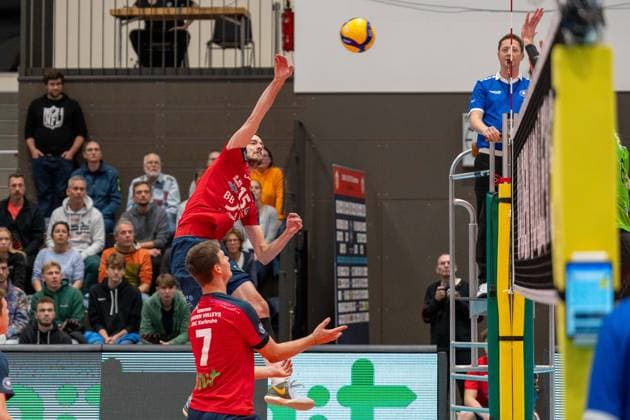 Sandmeier, Jens (BADEN VOLLEYS SSC Karlsruhe, 15), GER, Volleyball, 1. Bundesliga Maenner, BADEN VOLLEYS SSC Karlsruhe vs. VC Bitterfeld-Wolfen, 07.11.2023, GER, Volleyball, 1. Bundesliga Maenner, BADEN VOLLEYS SSC Karlsruhe vs. VC Bitterfeld-Wolfen, 07.11.2023 Karlsruhe Copyright: xEibner-Pressefoto StefanxMayerx EP_SMR