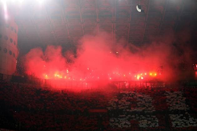 November 7, 2023, MILAN, ITALY: Paris Saint-German s supporters attend during he UEFA Champions League group F soccer match between Ac Milan and Paris Saint-German s at Giuseppe Meazza stadium in Milan, 7 November 2023..ANSA MATTEO BAZZI. Soccer; Champions League: Ac Milan vs Paris Saint-German  - ZUMAa110 20231107_zaf_a110_048 Copyright: xMatteoxBazzix