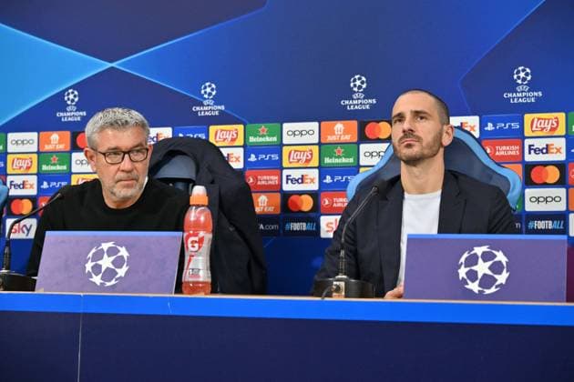 IPP20231107 Football - soccer: UEFA Champions League 2023 2024, S.S.C. Napoli - 1. FC Union Berlin, Urs Fischer e Leonardo Bonucci (Verwendung nur in Deutschland - GERMANY ONLY) *** IPP20231107 Football soccer UEFA Champions League 2023 2024, S S C Napoli 1 FC Union Berlin, Urs Fischer e Leonardo Bonucci Use only in Germany GERMANY ONLY 