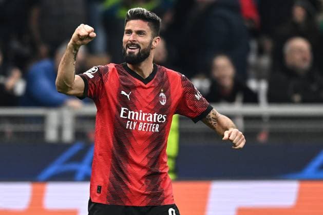 Db Milano 07 11 2023 - Champions League Milan-Paris Saint Germain foto Daniele Buffa Image nella foto: esultanza gol Olivier Giroud 