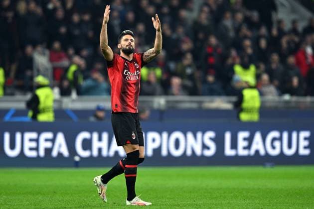 Db Milano 07 11 2023 - Champions League Milan-Paris Saint Germain foto Daniele Buffa Image nella foto: esultanza gol Olivier Giroud 