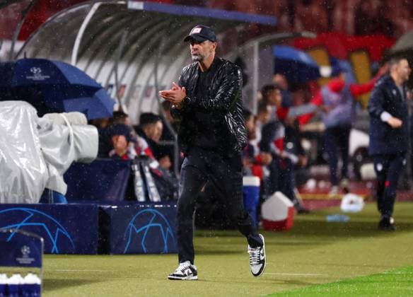 Roter Stern Belgrad - RB Leipzig Champions League Beograd, 07.11.2023, Stadion Rajko Mitic, Fussball , UEFA Champions League, Gruppe G , Spieltag 4 , Roter Stern Belgrad vs. RB Leipzig , Im Bild: Trainer Marco Rose (RB Leipzig) , Foto nur zur redaktionellen Nutzung bestimmt! . , UEFA regulations prohibit any use of photographs as image sequences and or quasi-video ,