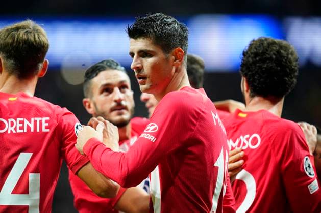 ESP: Atletico de Madrid v Celtic FC. UEFA Champions League match, Group E, date 4 Alvaro Morata of Atletico de Madrid celebrates his goal during the UEFA Champions League match, Group E, between Atletico de Madrid and Celtic FC played at Civitas Mertropolitano Stadium on November 7, 2023 in Madrid, Spain. kpng Copyright: xAlexxCarrerasx xImagox AC_231107_017