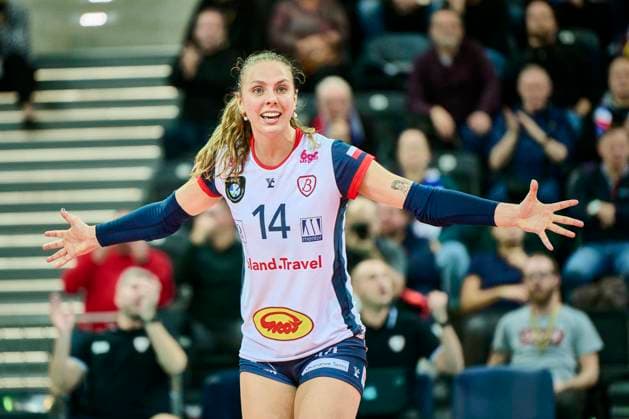 07.11.2023 LODZ ULICA BANDURSKIEGO ARENA CEV LIGA MISTRZYN KOBIET 2024 ( CEV CHAMOIONS LEAGUE VOLLEY 2024 WOMEN ) MECZ BUDOWLANI LODZ - SC POTSDAM NZ. MACKENZIE MAY FOTO RADOSLAW JOZWIAK CYFRASPORT NEWSPIX.PL --- Newspix.pl POLAND OUT!  RA1_2713