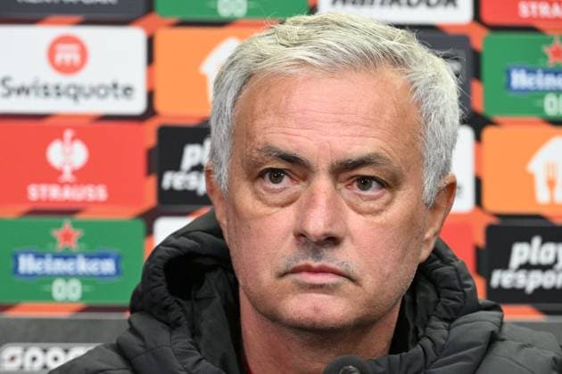 Coach of AS Rome Jose Mourinho during the press conference, PK, Pressekonferenz prior to the Football Europa League 4th round Group G match Slavia Praha vs AS Rome, Prague, Czech Republic, November 8, 2023. (CTKxPhoto MichalxKamaryt) CTKPhotoP2023110808183  CTKPhotoP2023110808183
