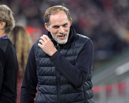 08.11.2023, xemx, Fussball UEFA Champions League, FC Bayern Muenchen - Galatasaray SK Istanbul emspor, v.l. Cheftrainer Thomas Tuchel (FC Bayern Muenchen) (DFL DFB REGULATIONS PROHIBIT ANY USE OF PHOTOGRAPHS as IMAGE SEQUENCES and or QUASI-VIDEO) Muenchen