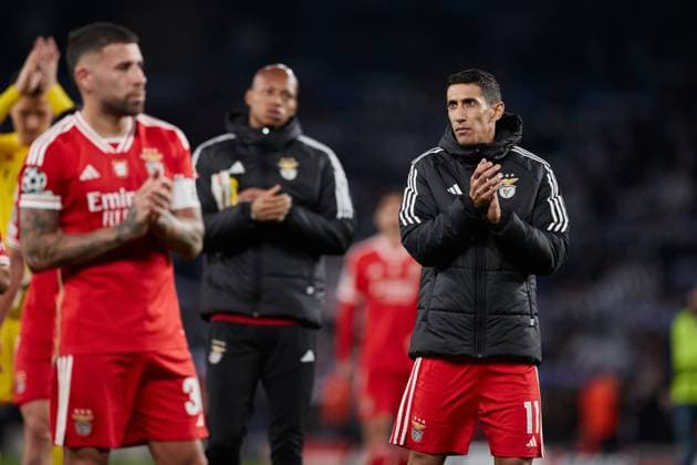 November 8, 2023: Angel Di Maria of SL Benfica reacts after the UEFA Champions League match between Real Sociedad and SL Benfica at Reale Arena on November 8, 2023, in San Sebastian, Spain. - ZUMAa181 20231108_zaa_a181_052 Copyright: xRicardoxLarreinax