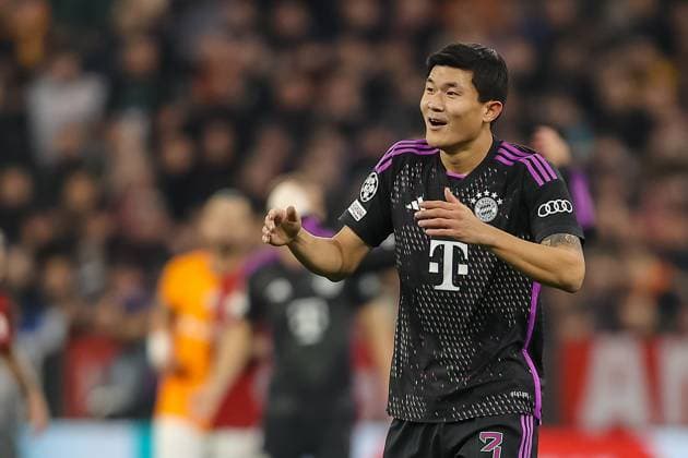 Germany, Muenchen, 08.11.2023, Allianz Arena, FC Bayern Muenchen vs Galatasaray - UEFA Champions League 2023 2024 - Group A, Min-jae Kim (FC Bayern Muenchen) gestures Munich Allianz Arena Germany