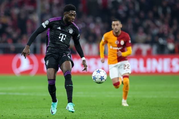 Alphonso Davies 19 (FC Bayern Muenchen), FC Bayern Muenchen vs. Galatasaray Istanbul , Champions League, Fussball, Vorrunde, Rueckspiel, 08.11.2023 Muenchen Bayern Germany