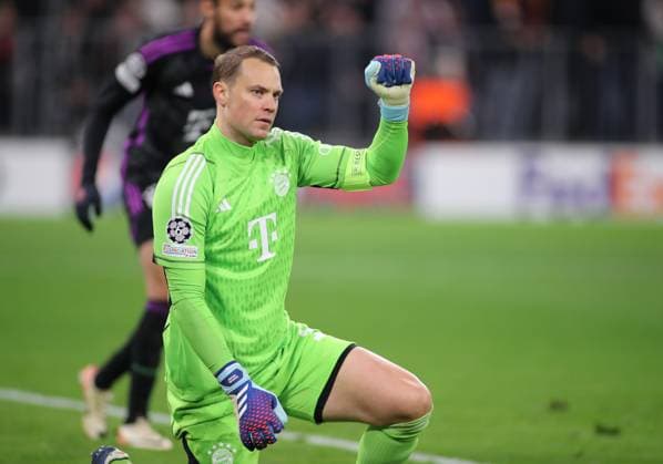 München, Deutschland 08. November 2023: Fussball, Herren, Champions League, 4.Spieltag, Saison 2023 2024, FC Bayern München - Galatasaray Istanbul, Allianz Arena Manuel Neuer (FC Bayern München) mit der Faust nach einer Parade