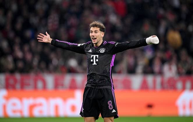 FUSSBALL CHAMPIONS LEAGUE SAISON 2023 2024 Vorrunde Gruppe A 4. Spieltag FC Bayern Muenchen - Galatasaray Istanbul 08.11.2023 Jubel Leon Goretzka (FC Bayern Muenchen)