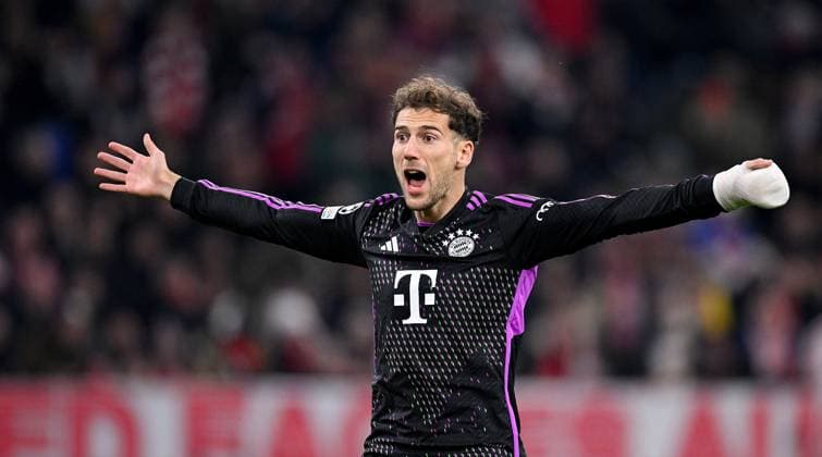 Sport Bilder des Tages FUSSBALL CHAMPIONS LEAGUE SAISON 2023 2024 Vorrunde Gruppe A 4. Spieltag FC Bayern Muenchen - Galatasaray Istanbul 08.11.2023 Jubel Leon Goretzka (FC Bayern Muenchen)