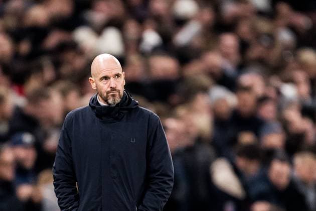 231108 Head coach Erik ten Hag of Manchester United, ManU looks dejected during the UEFA Champions League football match between FC Copenhagen and Manchester United on November 8, 2023 in Copenhagen. Photo: Petter Arvidson BILDBYRAN kod PA PA0685 fotboll football soccer fotball champions league fc copenhagen manchester united bbeng depp Copyright: PETTERxARVIDSON BB231108PA085