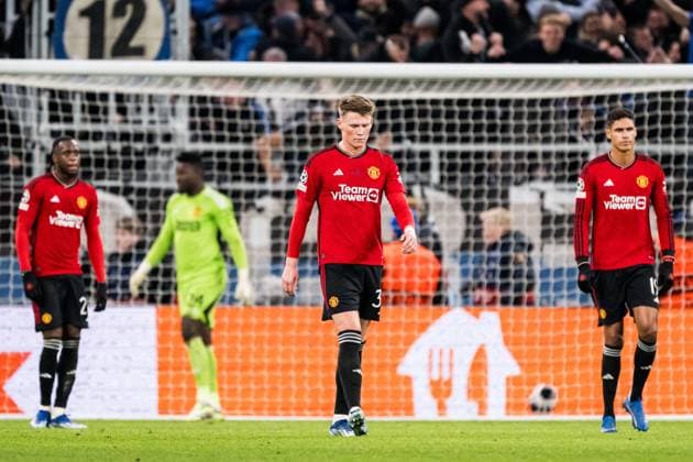 231108 Alejandro Garnacho of Manchester United, ManU looks dejected after 2-2 during the UEFA Champions League football match between FC Copenhagen and Manchester United on November 8, 2023 in Copenhagen. Photo: Petter Arvidson BILDBYRAN kod PA PA0685 fotboll football soccer fotball champions league fc copenhagen manchester united bbeng depp Copyright: PETTERxARVIDSON BB231108PA089