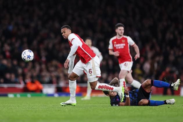 Arsenal v Sevilla 8 November 2023, London - Champion™s League Football, Group B - Arsenal v Sevilla - Gabriel of Arsenal - Photo: Jacques Feeney Offside. London UK Copyright: xJacquesxFeeneyx xOffsidexOffside