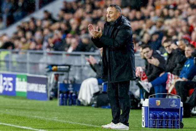 EINDHOVEN, 08-11-2023, Philips Stadium, UEFA Champions League season 2023 24, coach Franck Haise of RC Lens during the match between PSV and RC Lens. PSV - Lens  x23093696x Copyright: