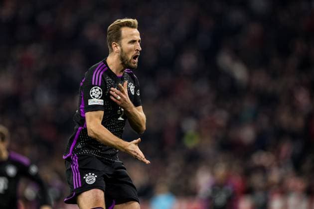 UEFA Champions League: FC Bayern Muenchen - Galatasaray; 08.11.2023 Jubel zum 1:0 durch Harry Kane (FC Bayern Muenchen, 9) nach Videoueberpruefung UEFA Champions League: FC Bayern Muenchen - Galatasaray, Muenchen, Allianz Arena am 08.11.2023 Copyright: xBEAUTIFULxSPORTS Wunderlx