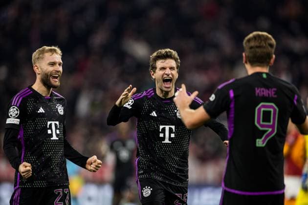 UEFA Champions League: FC Bayern Muenchen - Galatasaray; 08.11.2023 Jubel zum 1:0 durch Harry Kane (FC Bayern Muenchen, 9) nach Videoueberpruefung UEFA Champions League: FC Bayern Muenchen - Galatasaray, Muenchen, Allianz Arena am 08.11.2023 Copyright: xBEAUTIFULxSPORTS Wunderlx