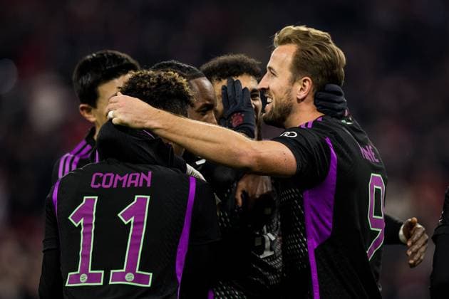 UEFA Champions League: FC Bayern Muenchen - Galatasaray; 08.11.2023 Jubel zum 1:0 durch Harry Kane (FC Bayern Muenchen, 9) nach Videoueberpruefung UEFA Champions League: FC Bayern Muenchen - Galatasaray, Muenchen, Allianz Arena am 08.11.2023 Copyright: xBEAUTIFULxSPORTS Wunderlx