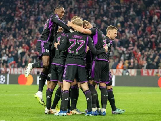Tor zum 1:0 durch Harry Kane (FC Bayern Muenchen, 09), GER, FC Bayern Muenchen (FCB) vs. Galatasaray Istanbul, Fussball, Champions League, Gruppenphase, Spielzeit 2023 2024, 08.11.2023, DFB DFL regulations prohibit any use of photographs as image sequences and or quasi-video., GER, FC Bayern Muenchen (FCB) vs. Galatasaray Istanbul, Fussball, Champions League, Gruppenphase, Spielzeit 2023 2024, 08.11.2023 Muenchen Copyright: xEibner-Pressefoto SaschaxWaltherx EP_EER