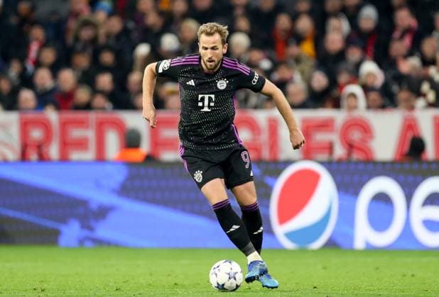 Bayern Munich FC v Galatasaray A.S. FC Bayern Munich forward Harry Kane (9) on the ball during the Bayern Munich FC v Galatasaray A.S. FC UEFA Champions League Group A match at Allianz Arena, Munich, Germany on 8 November 2023 Editorial Use Only Copyright: xIMAGO EveryxSecondxMediax ESM-0842-0051