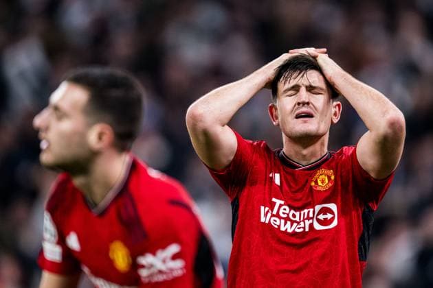 Sport Themen der Woche KW45 Sport Bilder des Tages 231108 Harry Maguire of Manchester United, ManU looks dejected after 3-3 during the UEFA Champions League football match between FC Copenhagen and Manchester United on November 8, 2023 in Copenhagen. Photo: Petter Arvidson BILDBYRAN kod PA PA0685 fotboll football soccer fotball champions league fc copenhagen manchester united bbeng depp *** 231108 Harry Maguire of Manchester United looks dejected after 3 3 during the UEFA Champions League football match between FC Copenhagen and Manchester United on November 8, 2023 in Copenhagen Photo Petter Arvidson BILDBYRAN kod PA PA0685 fotboll football soccer fotball champions league fc copenhagen manchester united bbeng depp  Copyright: PETTERxARVIDSON BB231108PA121