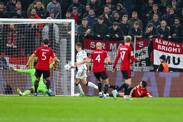 FC Copenhagen v Manchester United, ManU Champions League 08 11 2023. Goal 3-3 Lukas Lerager of FC Copenhagen during the Champions League match between FC Copenhagen and Manchester United at Parken Stadium, Copenhagen, Denmark on 8 November 2023. Editorial use only , Copyright: xNigelxKeenex PSI-18364-0037