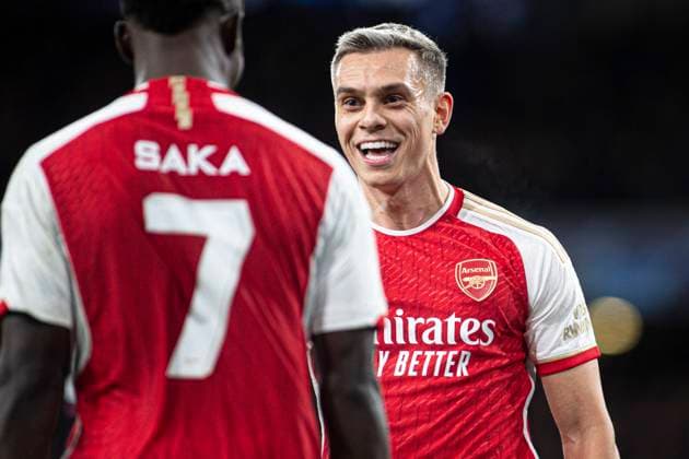 London, England, Nov 8th 2023: Leandro Trossard of Arsenal during the Champions League game between Arsenal and Seville at the Emirates Stadium in London, England. (Danilo Fernandes SPP Ag LOF) Copyright: xDaniloxFernandesx xSPPx AgxLOFx spp-en-DaFeSpaLo-danilo081123-20