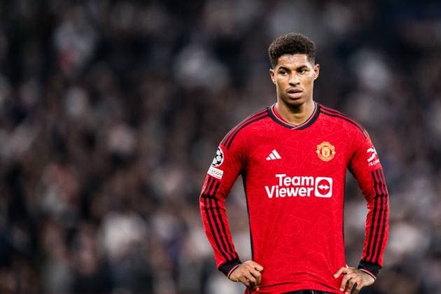 231108 Marcus Rashford of Manchester United, ManU during the UEFA Champions League football match between FC Copenhagen and Manchester United on November 8, 2023 in Copenhagen. Photo: Petter Arvidson BILDBYRAN kod PA PA0685 fotboll football soccer fotball champions league fc copenhagen manchester united bbeng Copyright: PETTERxARVIDSON BB231108PA220