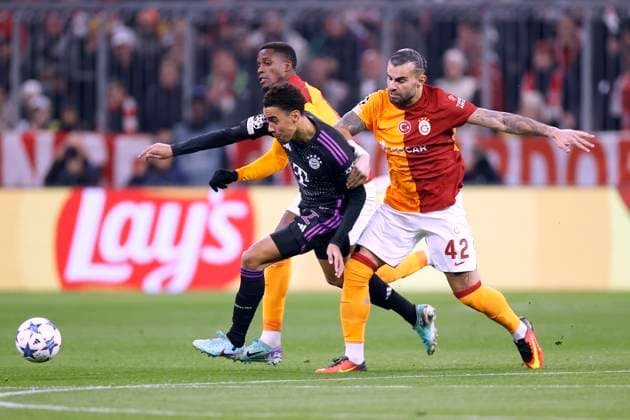MUSIALA Jamal Team FC Bayern Muenchen mit BARDAKCI und TORREIRA UEFA Championsleague Saiason 2023 - 2024 Spiel FC Bayern Muenchen - Galatasaray Istanbul 2 : 1 am 08.11. 2023 in Muenchen DFL REGULATIONS PROHIBIT ANY USE OF PHOTOGRAPHS as IMAGE SEQUENCES and or QUASI-VIDEO Copyright: xLacixPerenyix