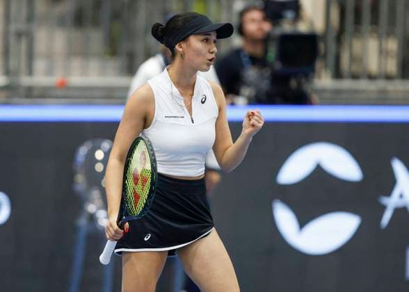 Team Germany, Eva Lys macht die Faust und jubelt, Jubel,Freude,Emotion, Billie Jean King Cup Finals 2023, Estadio de la Cartuja, Sevilla, Spanien. Copyright: xJuergenxHasenkopfx
